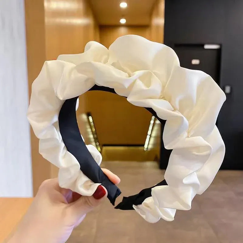 Casual Women Soft Hairband Wide Side Headband Hair Hoop Fashion Accessories - Black