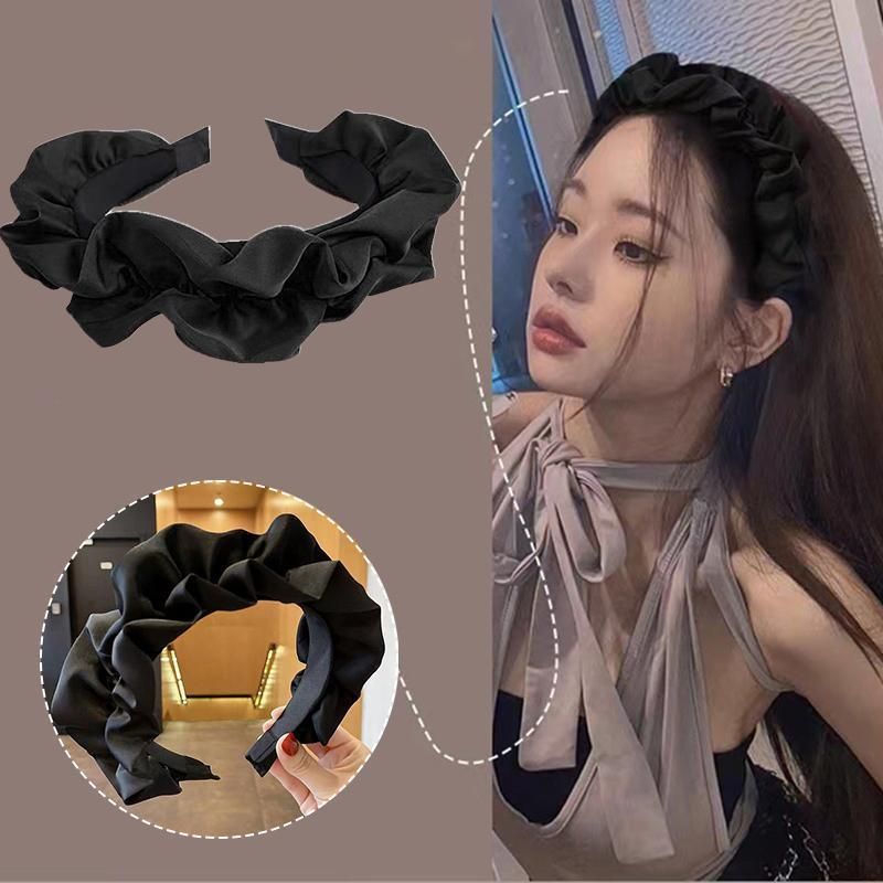 Casual Women Soft Hairband Wide Side Headband Hair Hoop Fashion Accessories - Red