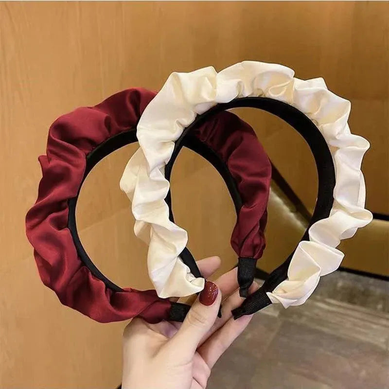Casual Women Soft Hairband Wide Side Headband Hair Hoop Fashion Accessories - Red