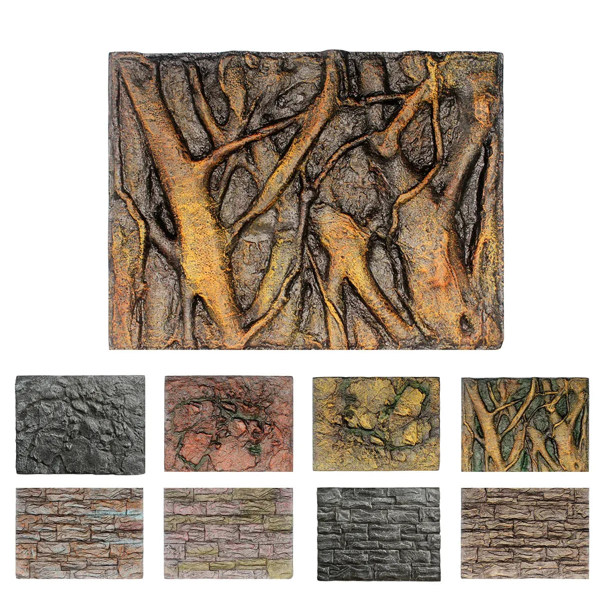 3D EPS Foam Reptile Terrarium Background, Style A, 60 × 45 cm