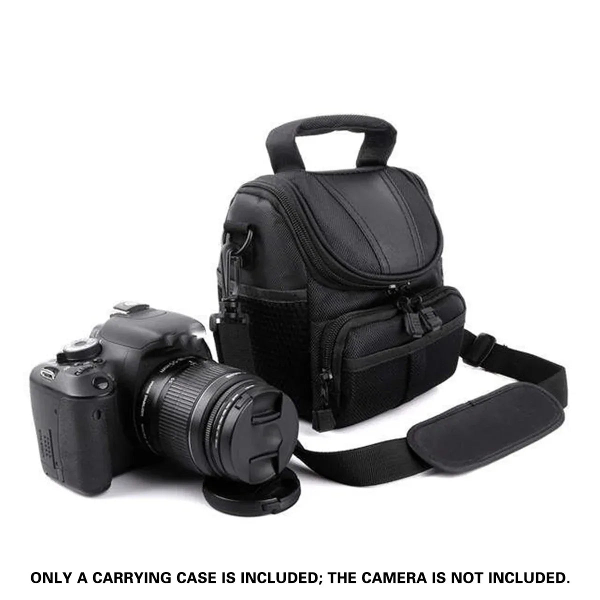 Shoulder Camera Bag Durable with Multi-Compartment for DSLR SLR Use 14x12x17cm