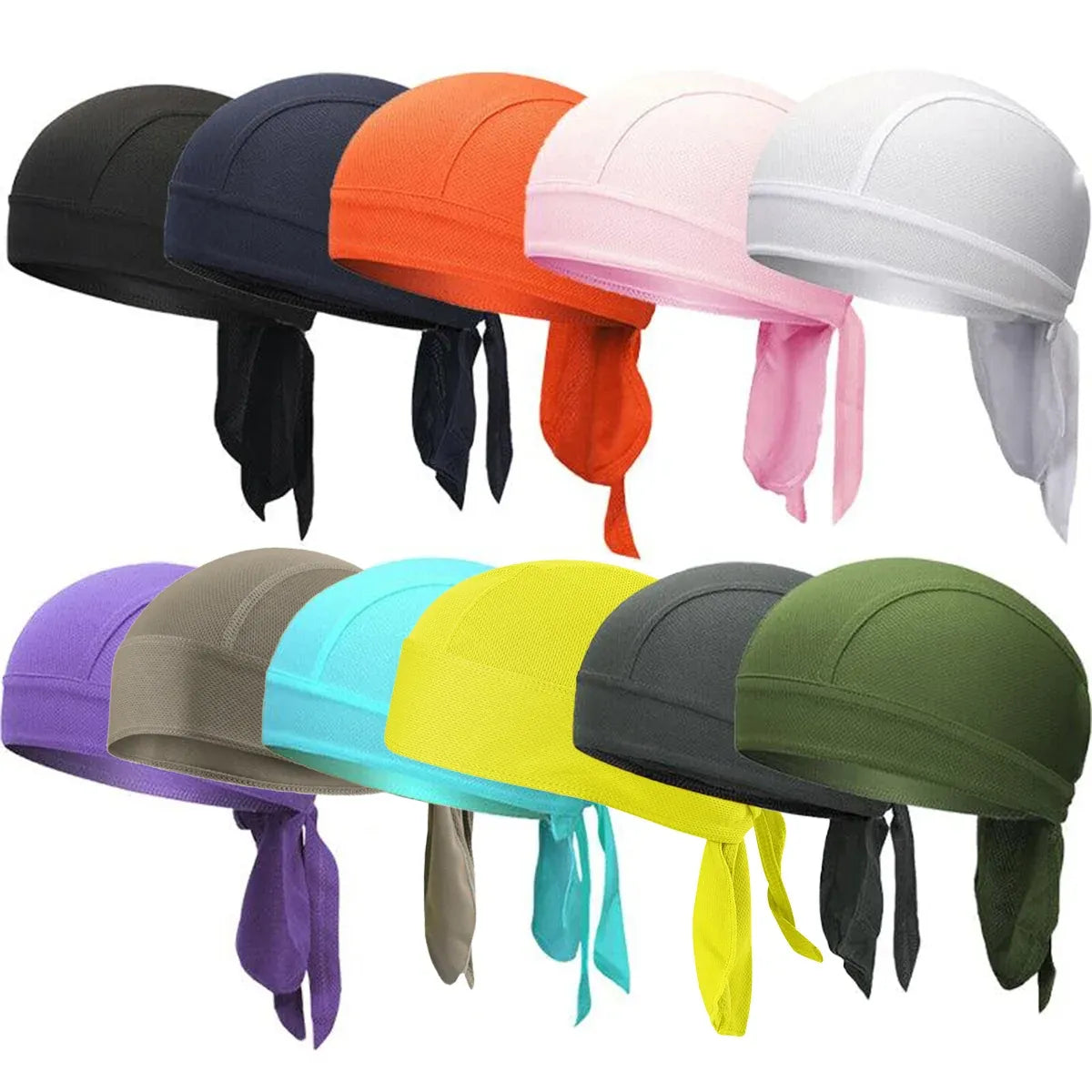 Durag Bandanna Cap Cycling Head Wraps Skull Cap Scarves Caps Motorcycle Sports - Purple