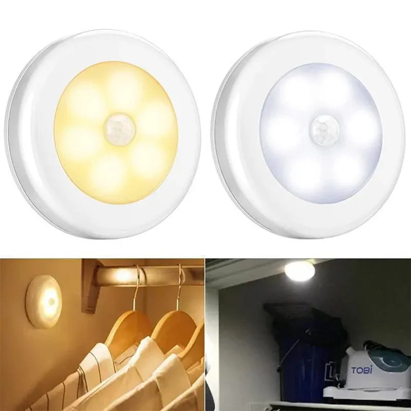 Battery-Operated Motion-Sensor LED Night Light – White, Warm White — product image 4 of 13