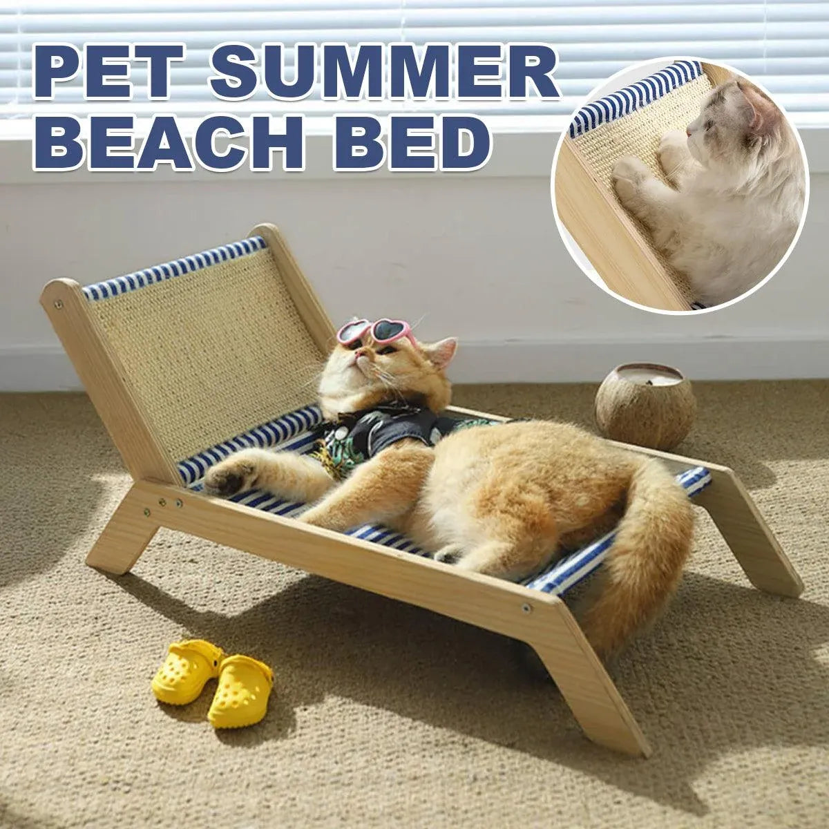 Breathable Summer Cat Lounger Bed - product photo 1 of 13