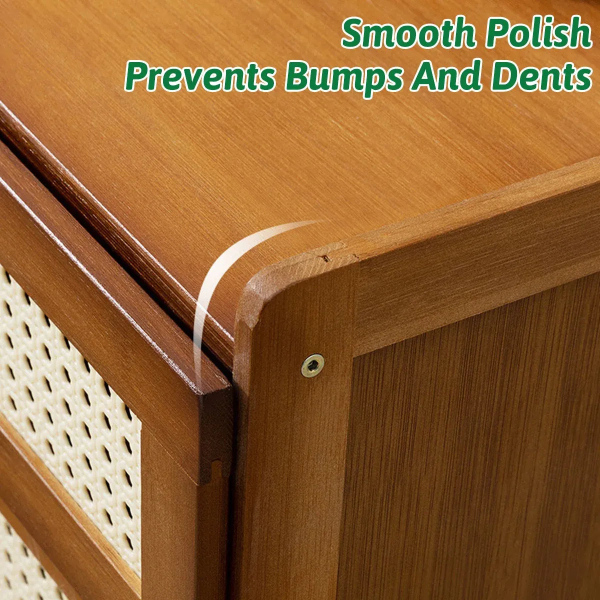 3-Layer Drawer Bedroom Nightstand Large Storage Stable Structure Space Saving