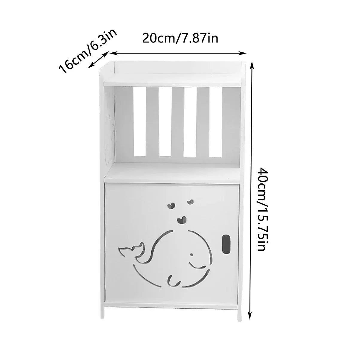 Home Storage Cabinet Nightstand with Drawer and Shelf for Bedroom Living Room