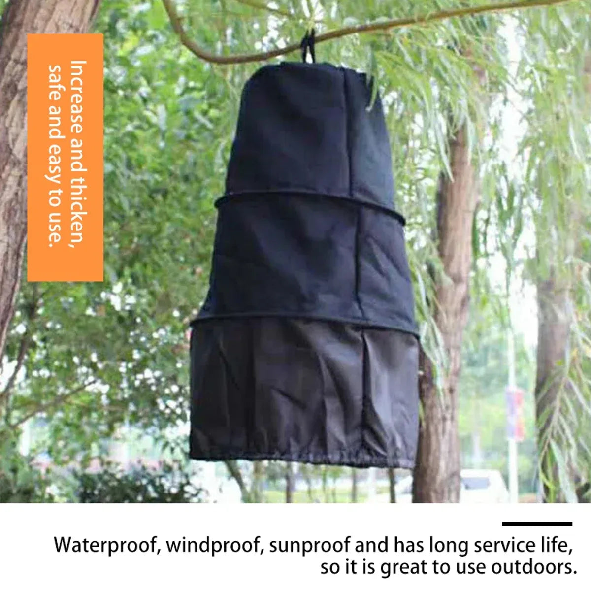 Breathable Bee Swarm Collection Mesh Bag - Black, 50 cm