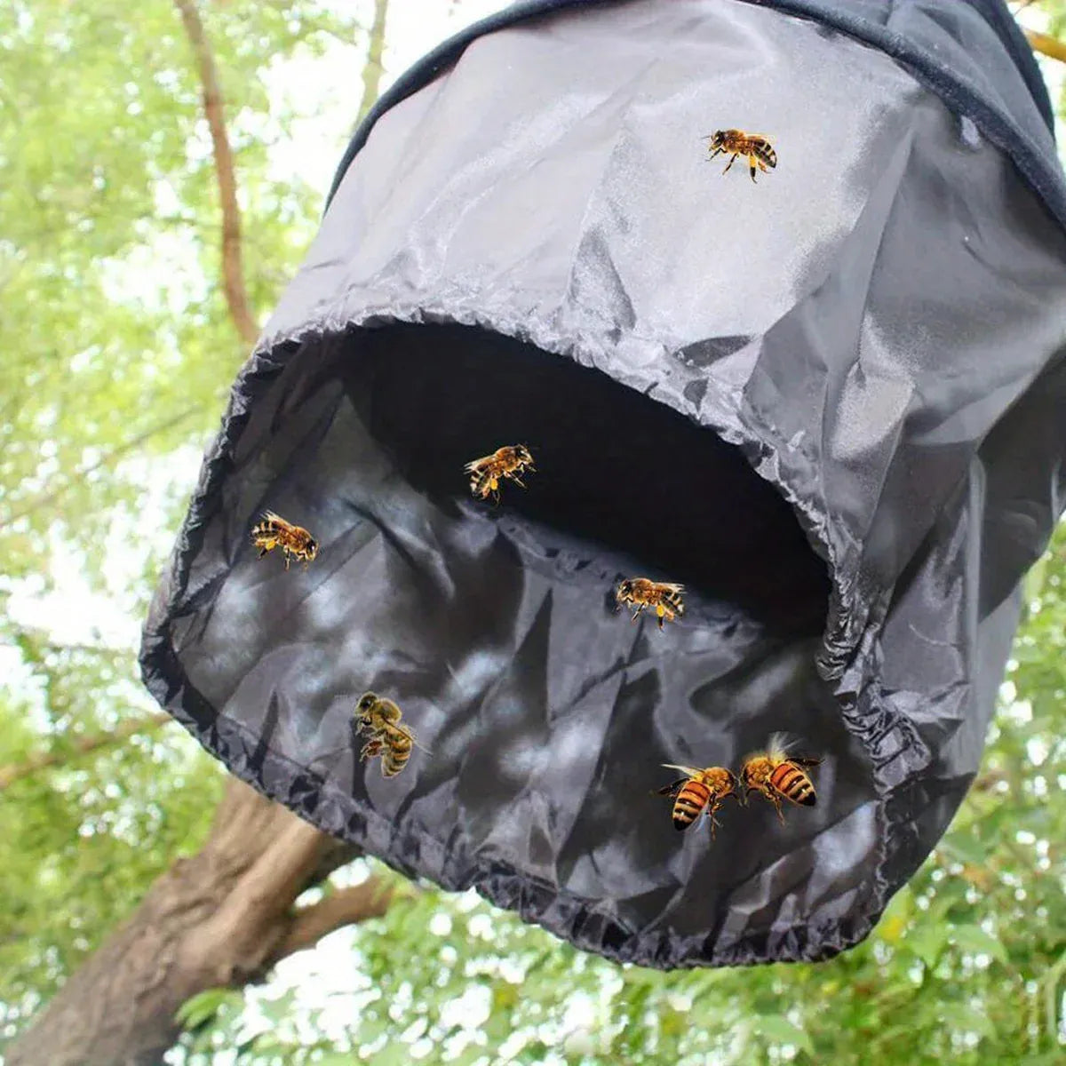 Breathable Bee Swarm Collection Mesh Bag - Black, 50 cm
