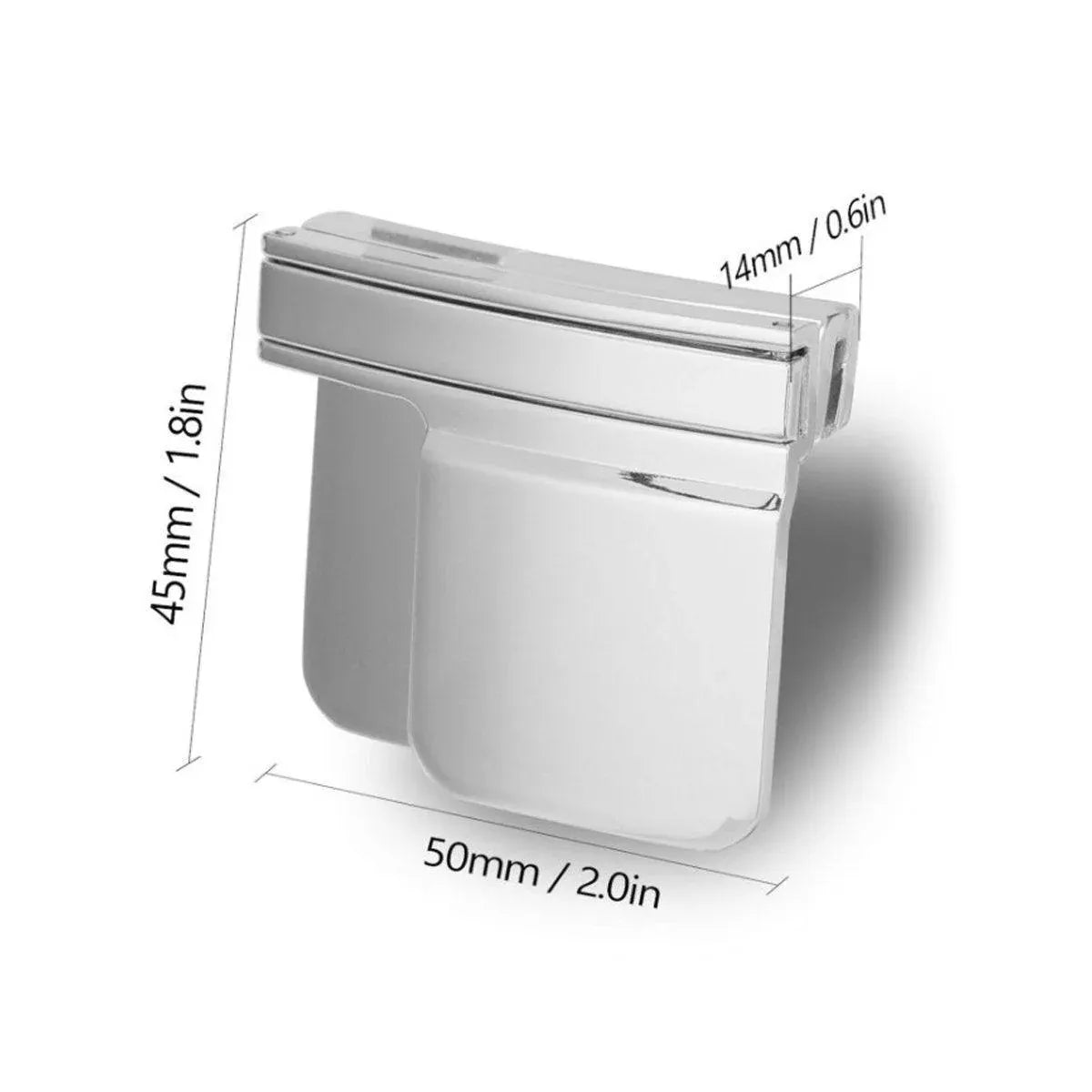Folding Multipurpose Belt Clip Adjustable Buckle for Pants Belts and Accessories - Silver