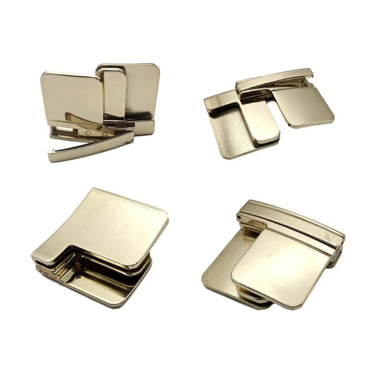 Folding Multipurpose Belt Clip Adjustable Buckle for Pants Belts and Accessories - Silver