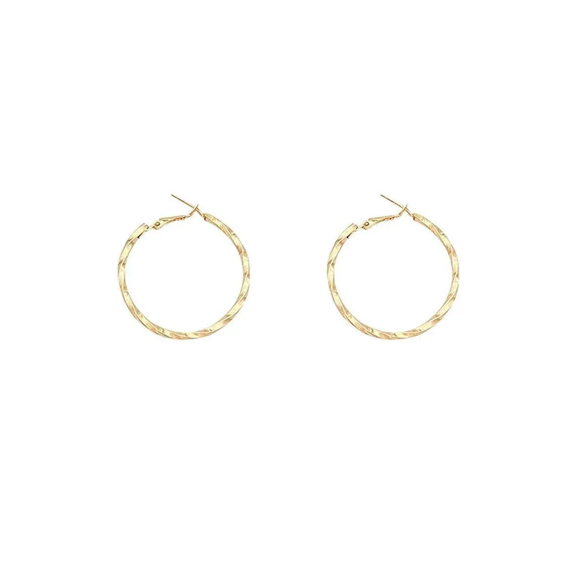 European American Fashion Statement Large Hoop Earrings Classic Retro Jewelry