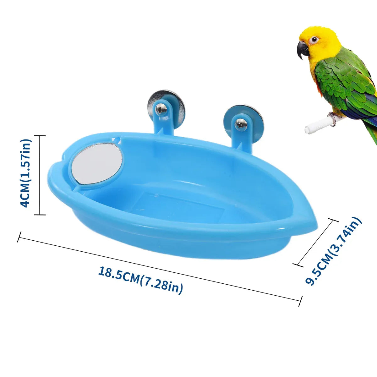 Hanging Bird Bath Basin with Mirror