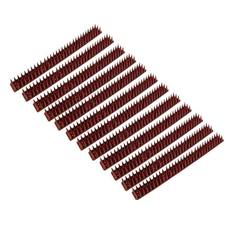 Plastic & Steel Bird Deterrent Spikes - Brown, 12-Pack