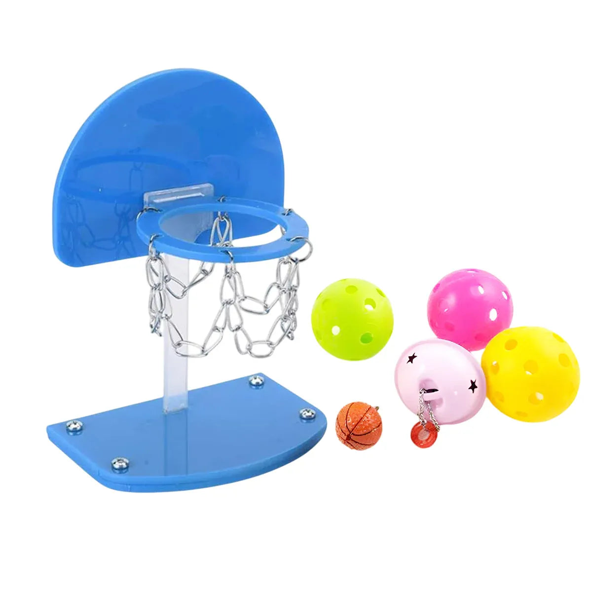 Mini Parrot Basketball Training Game - Blue, 15 cm
