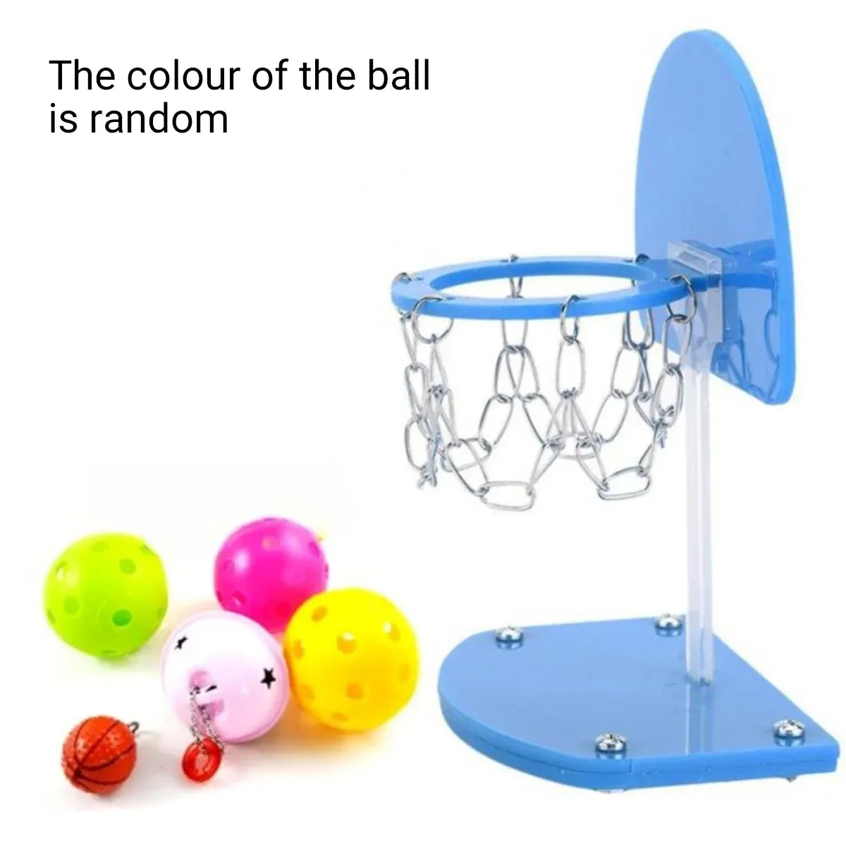 Mini Parrot Basketball Training Game - Blue, 15 cm