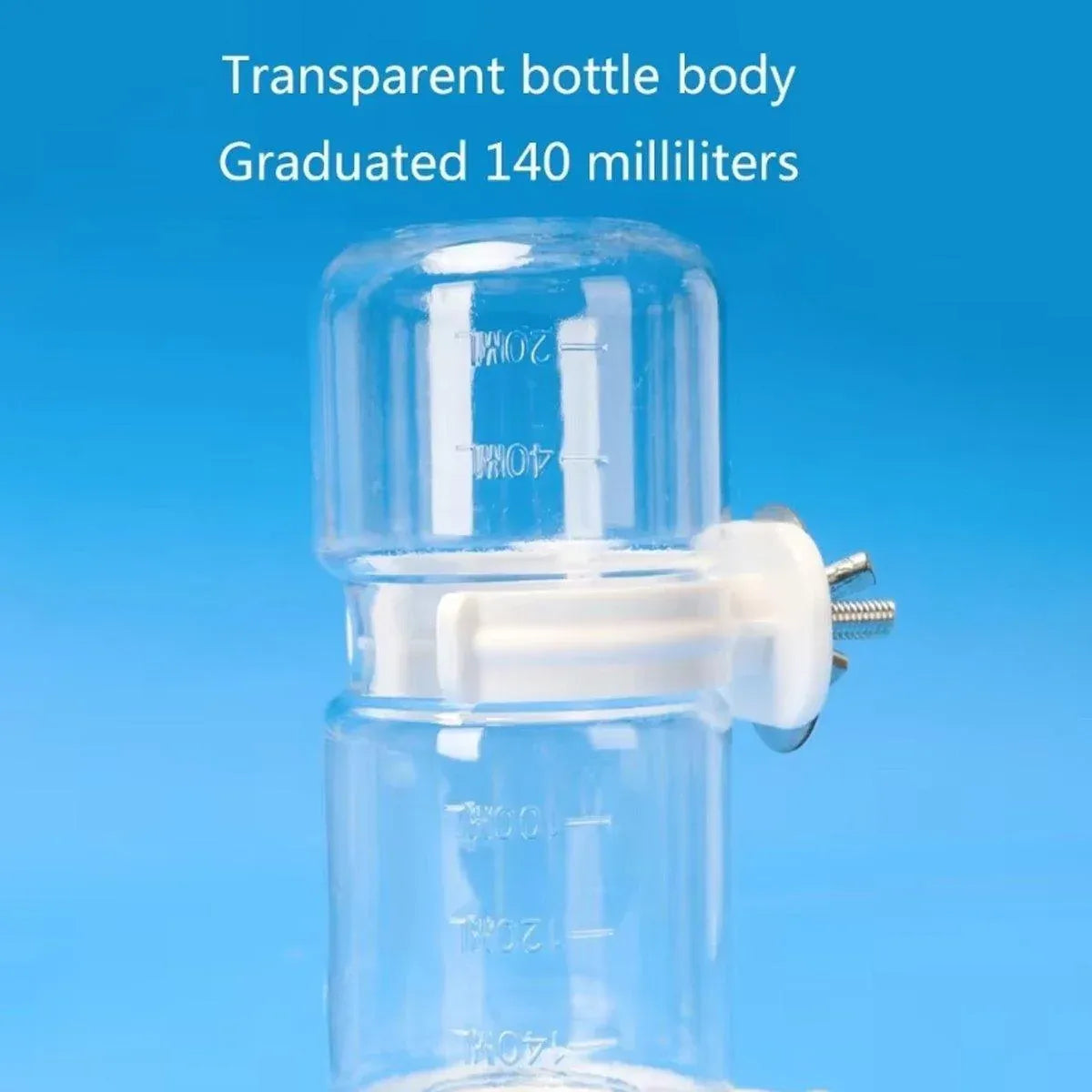 Cage-Mounted Gravity Bird Water Dispenser - White