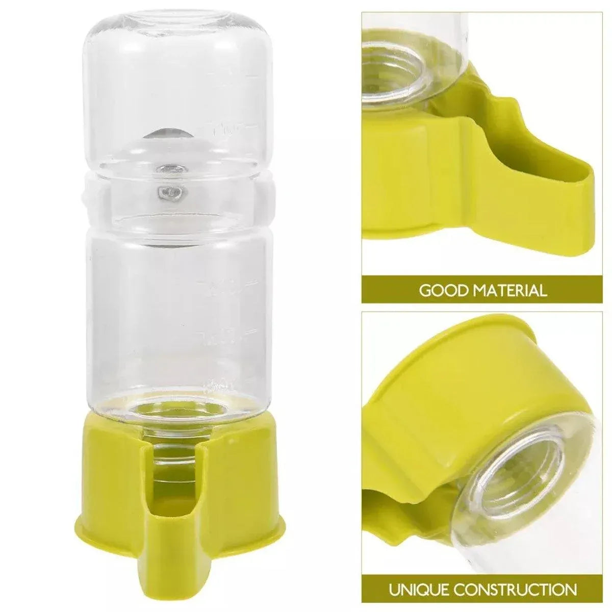 Cage-Mounted Gravity Bird Water Dispenser - White