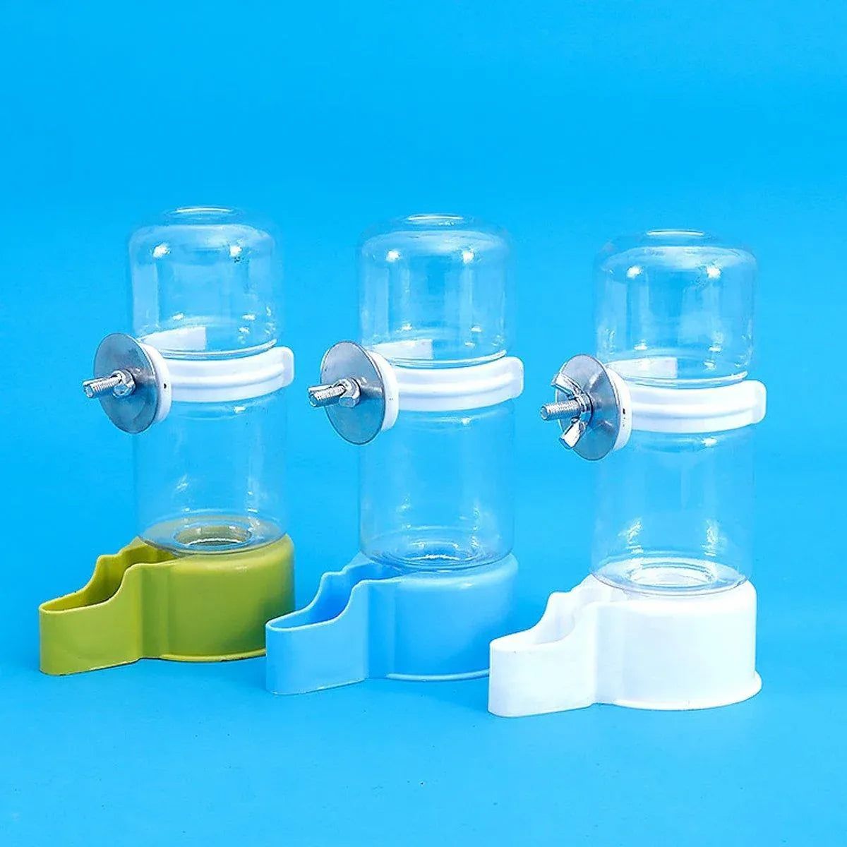 Cage-Mounted Gravity Bird Water Dispenser - White