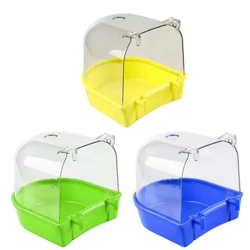 Hanging Bird Cage Bath Tub - Blue, 13.5 × 13 × 13 cm