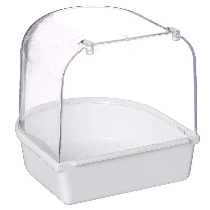Hanging Bird Cage Bath Tub - White, 13.5 × 13 × 13 cm