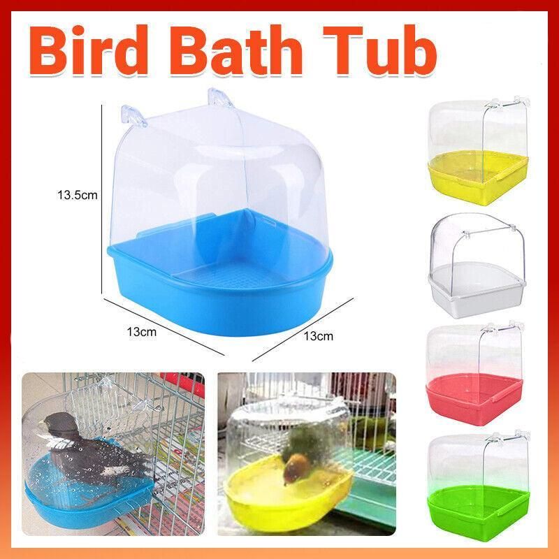 Hanging Bird Cage Bath Tub - White, 13.5 × 13 × 13 cm