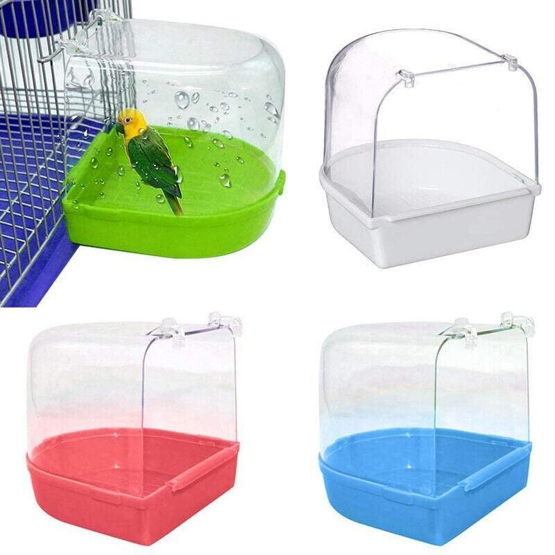 Hanging Bird Cage Bath Tub - White, 13.5 × 13 × 13 cm