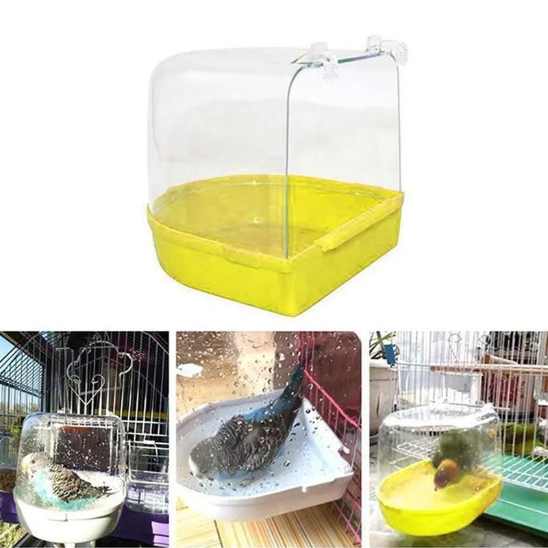 Hanging Bird Cage Bath Tub - White, 13.5 × 13 × 13 cm
