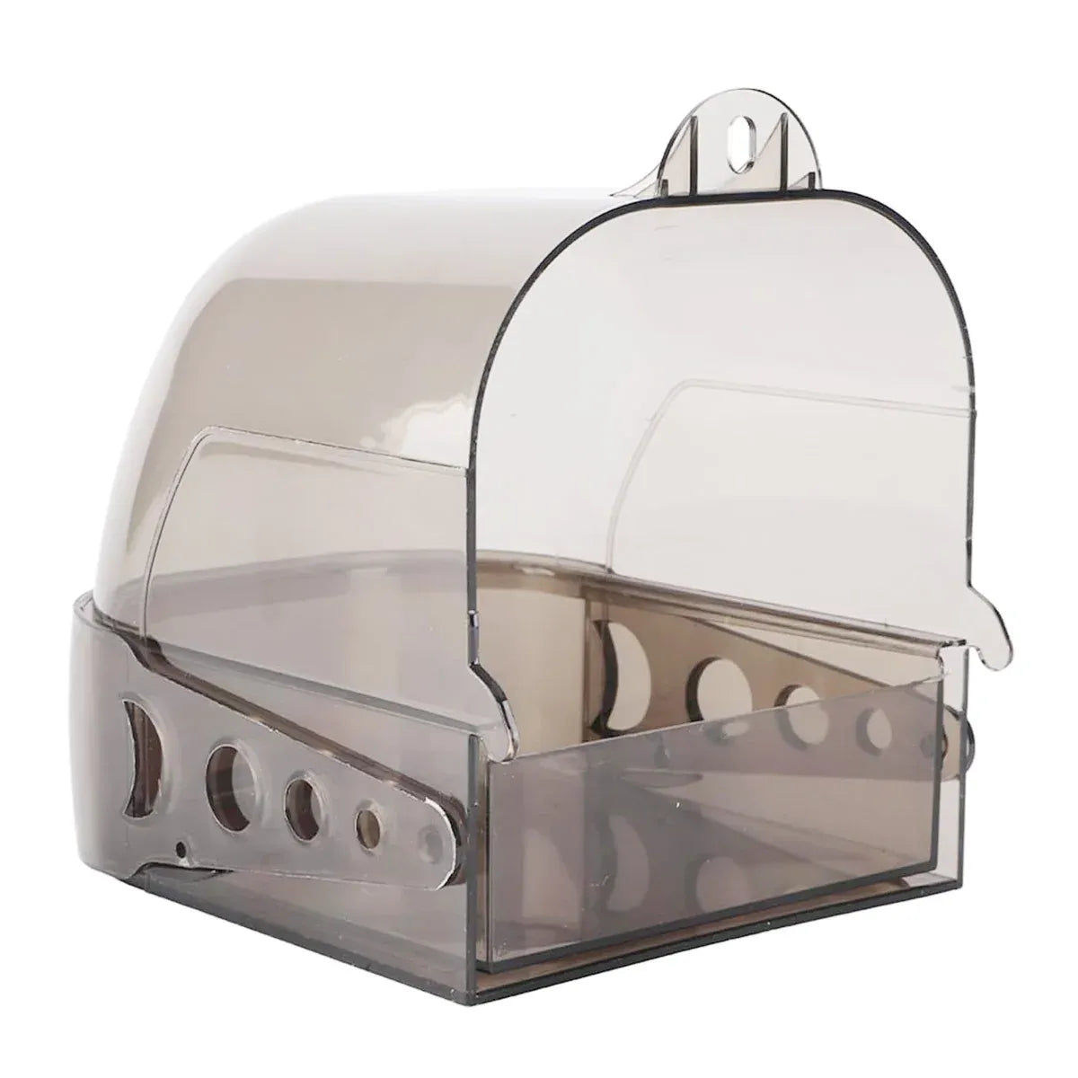 Grey Cage-Mounted Parrot Bath Box – 13 × 15.5 × 15.5 cm – product image 2 of 14