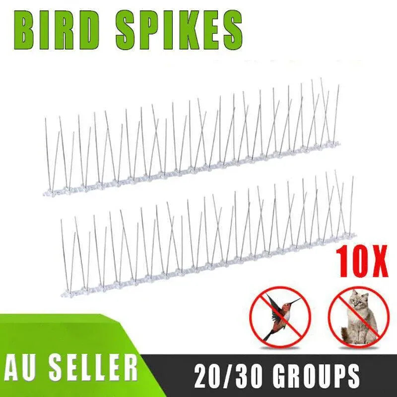 Lambu Stainless Bird Deterrent Spikes – 10 × 50 cm, 30-Group Option