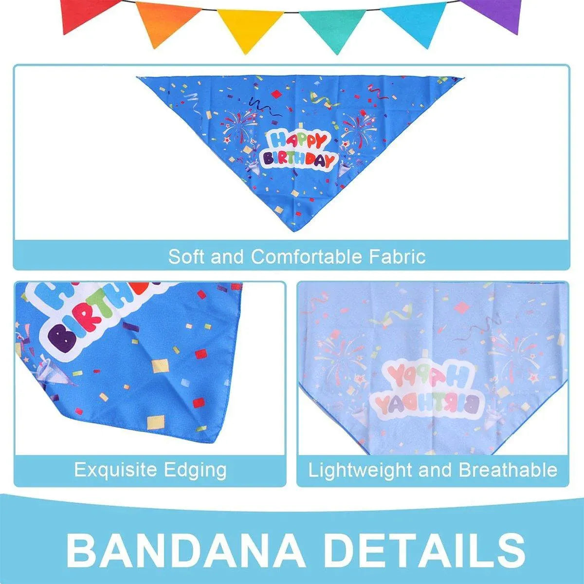 Pet Birthday Cake Hat & Bandana Costume Set - Pink, 2 Pieces