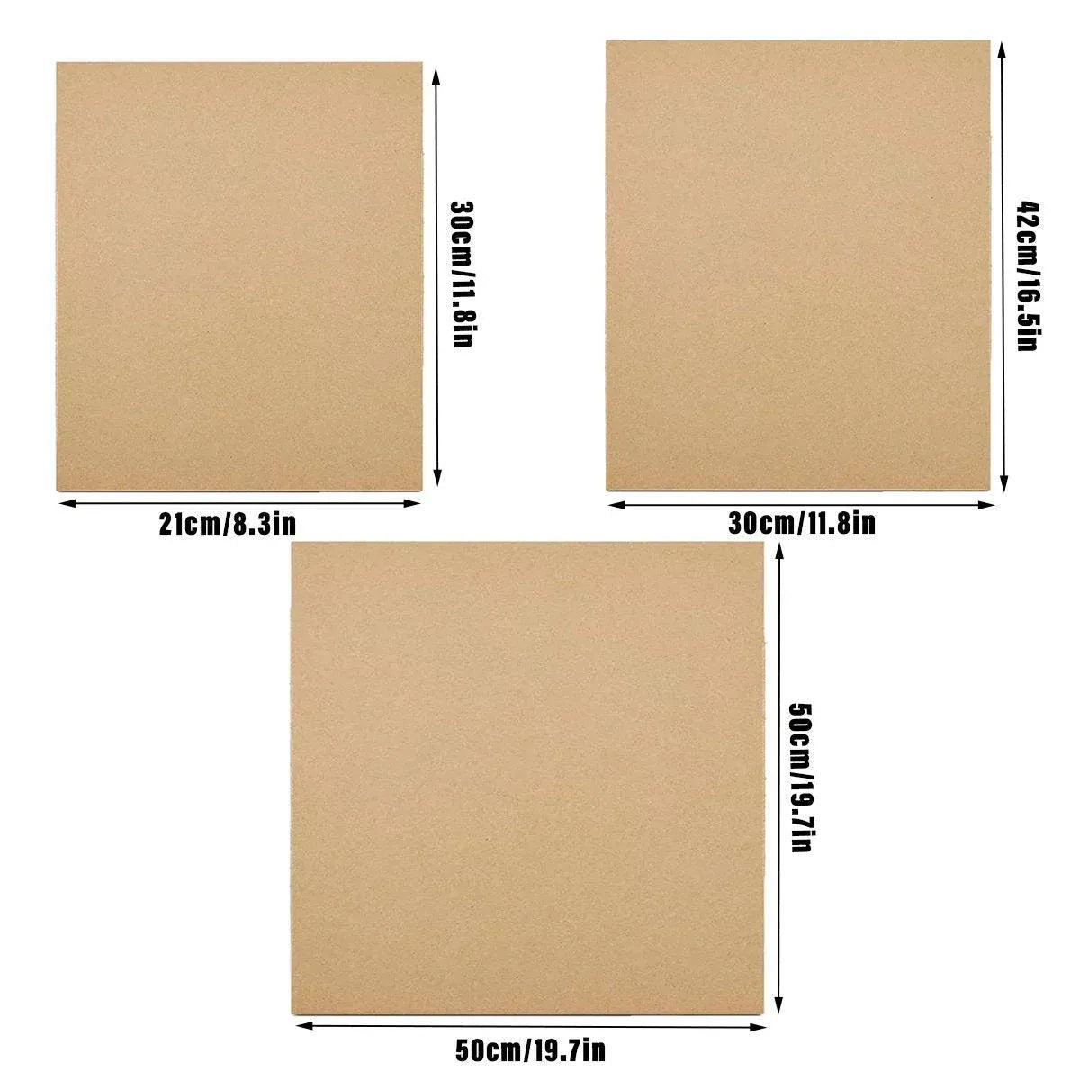 50pcs Corrugated Cardboard Sheets Express Carton Spacer Gasket Packing Material - 21x30cm — product photo 4