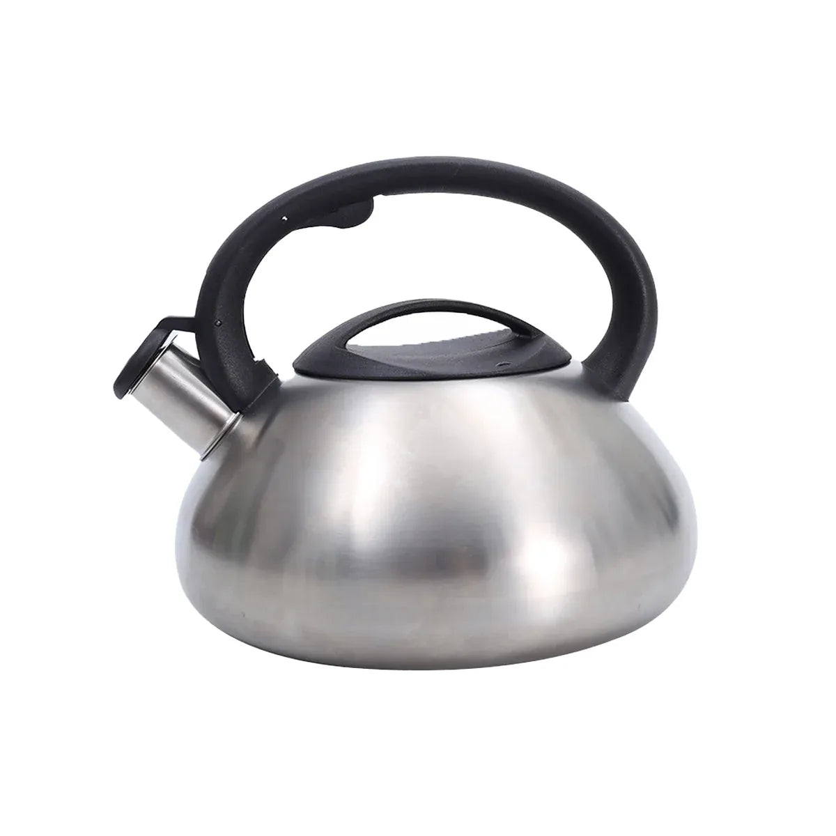 3 L Matte Silver Stainless Steel Whistling Stovetop Kettle