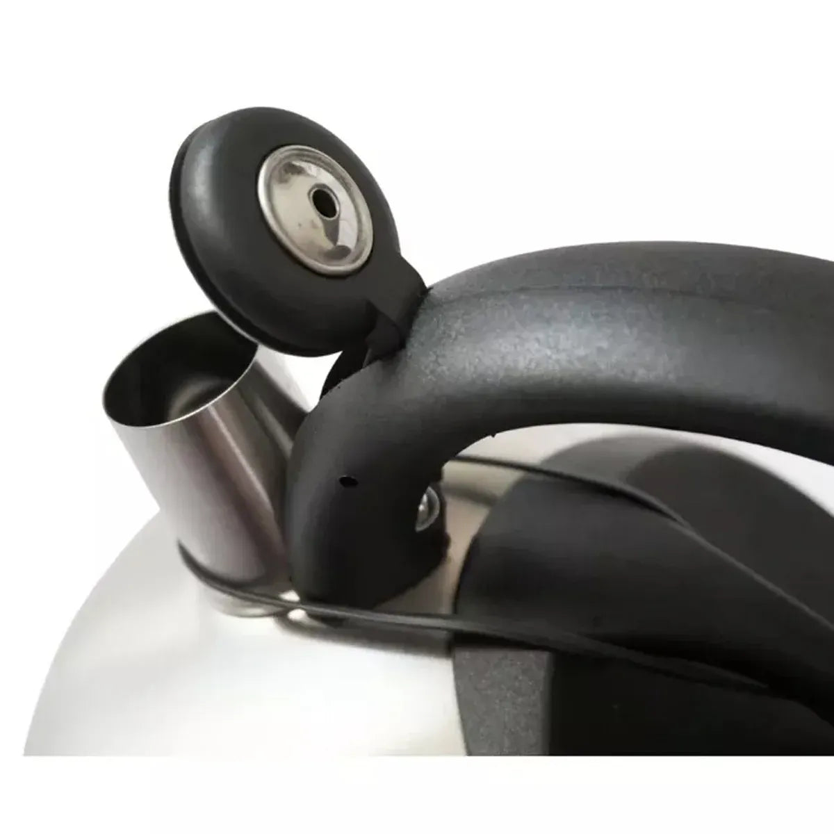 3 L Matte Silver Stainless Steel Whistling Stovetop Kettle
