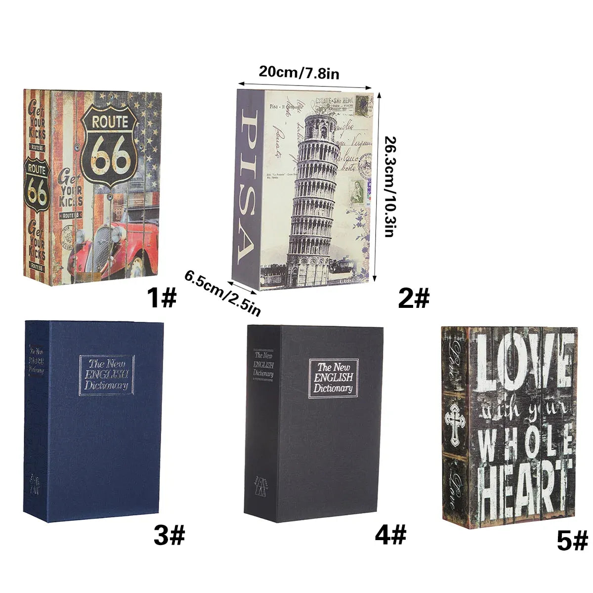 Hidden Book Safe Lock Box for Home and Office Cash Watch Document Storage - 5 — product photo 4