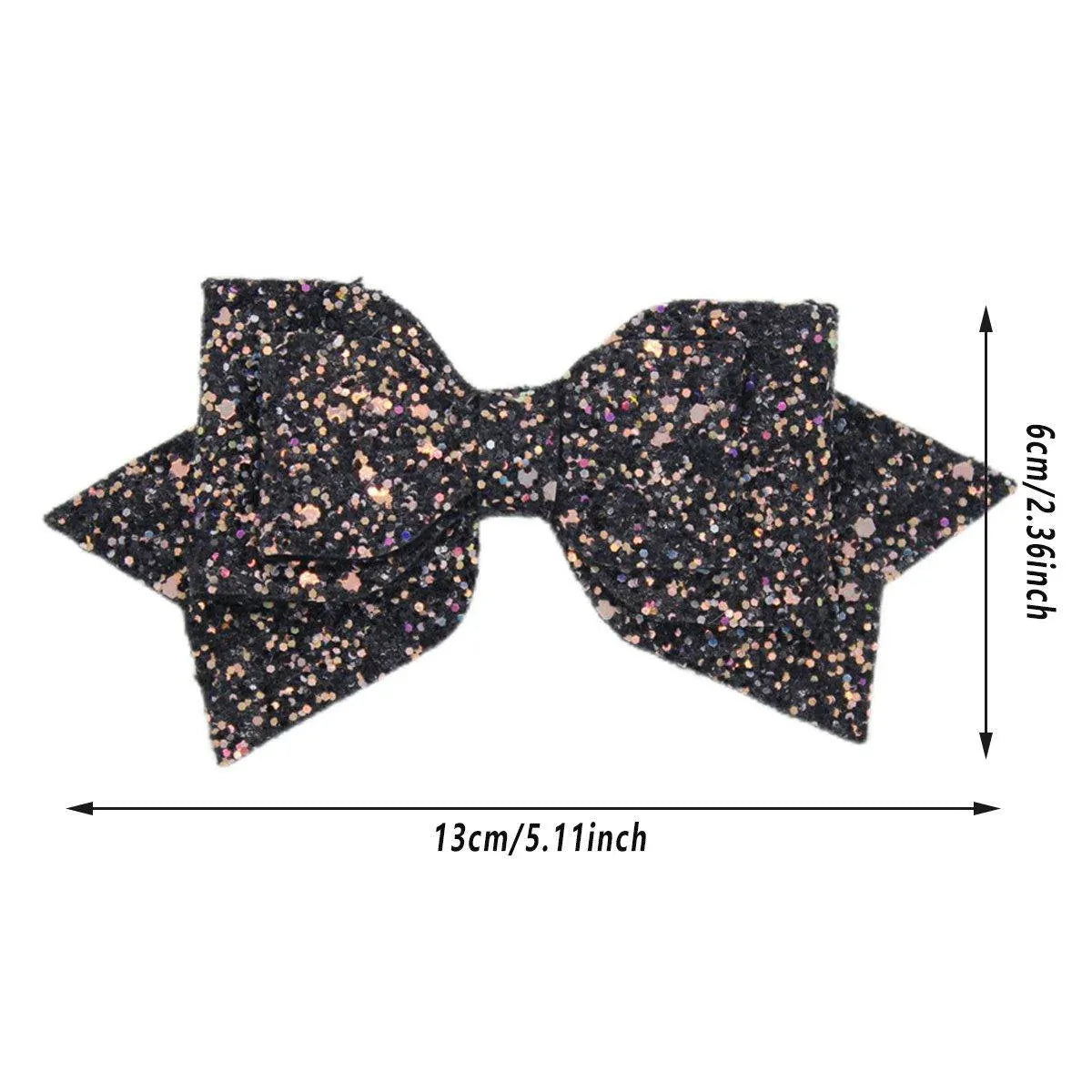 20Pcs Hair Clips Colourful Glitter Sequin Bow Set for Girls and Teens