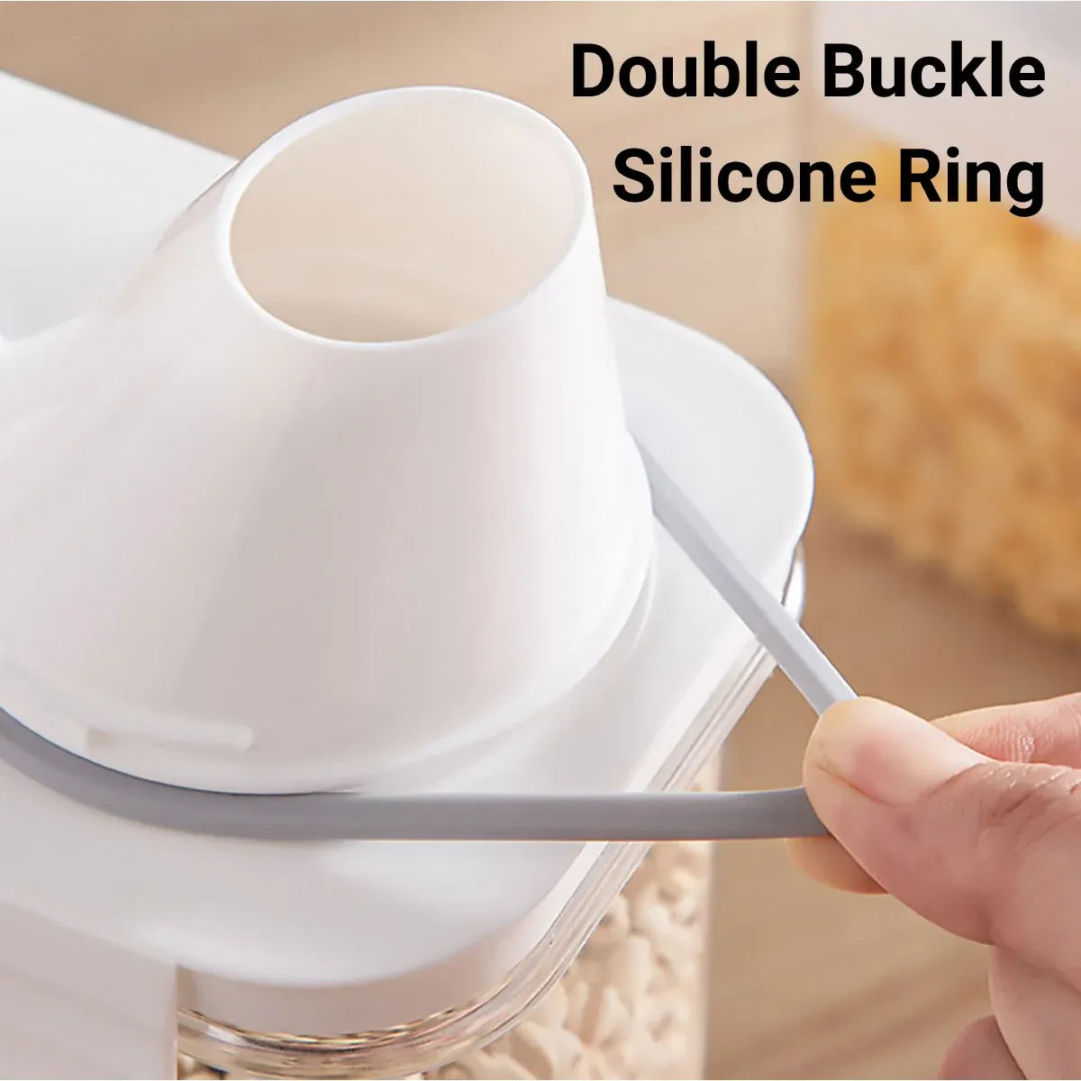 Sealed Household Grain Storage Box Transparent Rice Bucket Kitchen Storage - 1800ml — product photo 5