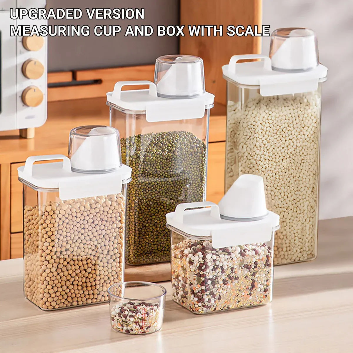 Sealed Household Grain Storage Box Transparent Rice Bucket Kitchen Storage - 2900ml — product photo 7