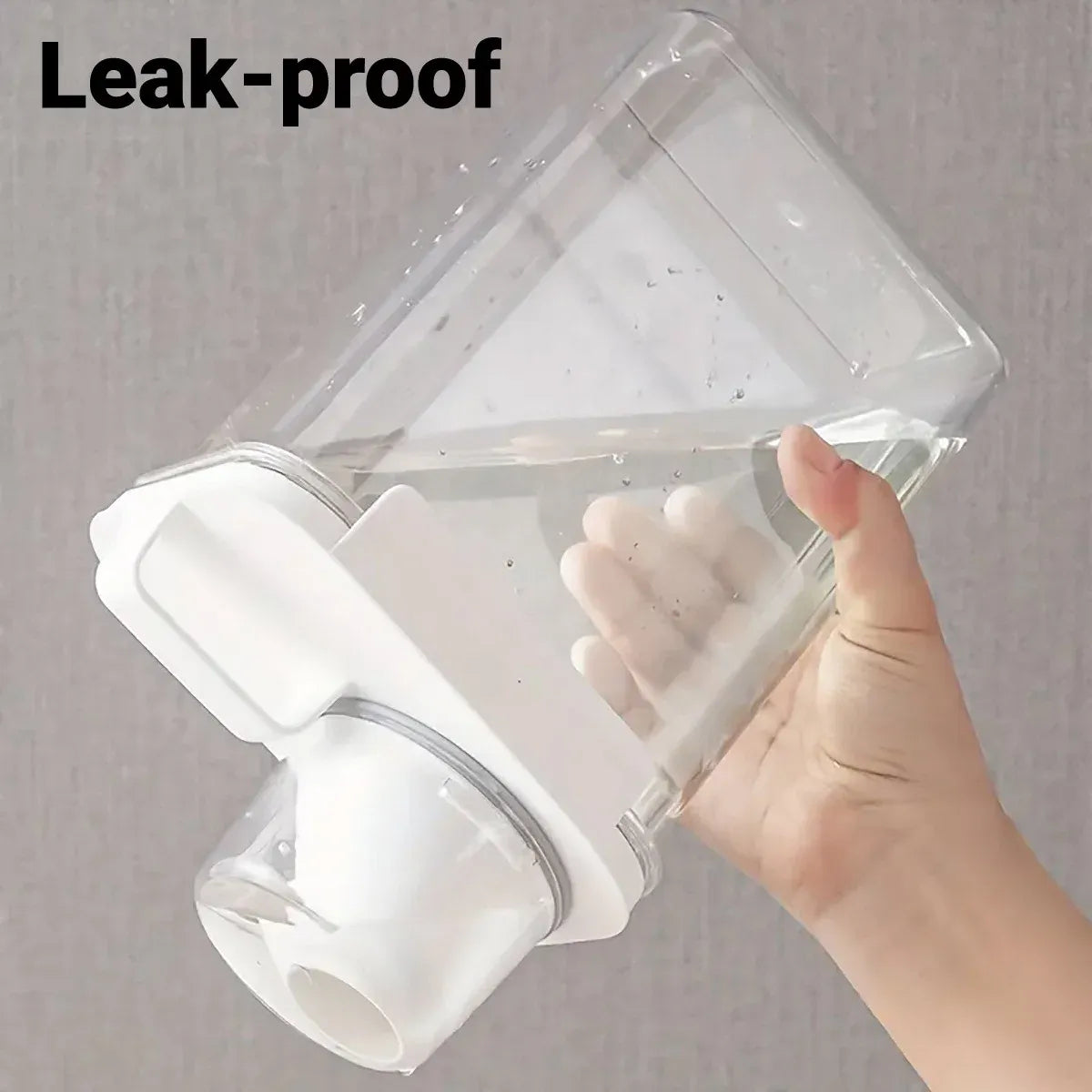 Sealed Household Grain Storage Box Transparent Rice Bucket Kitchen Storage - 2900ml — product photo 11