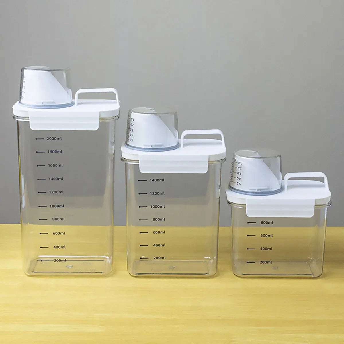 Sealed Household Grain Storage Box Transparent Rice Bucket Kitchen Storage - 2900ml — product photo 12
