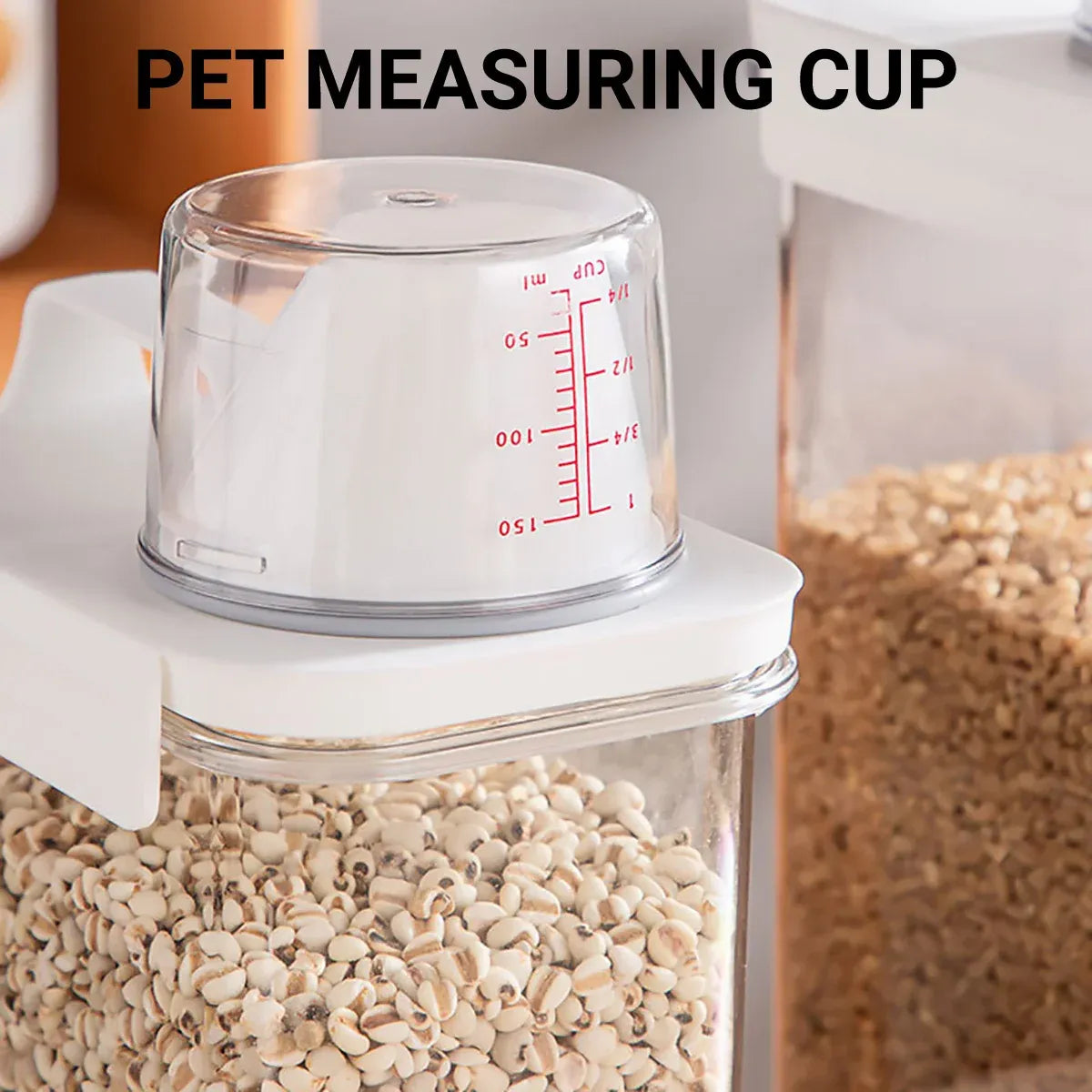 Sealed Household Grain Storage Box Transparent Rice Bucket Kitchen Storage - 2900ml — product photo 14