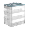 3Layer Storage Box Large Capacity Toy Organizer Building Block Storage Container - Green — product image 1