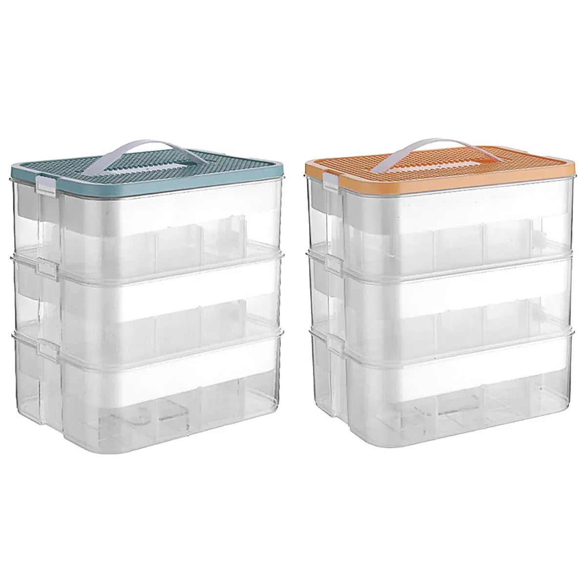 3Layer Storage Box Large Capacity Toy Organizer Building Block Storage Container - Green — product image 3