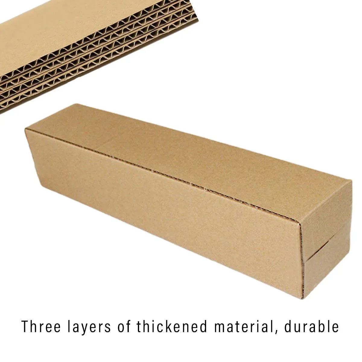50pcs Long Strip Carton Flat Square Durable Shipping Boxes for Packaging Storage - 6.5cm x 6.5cm x 28cm — product photo 5