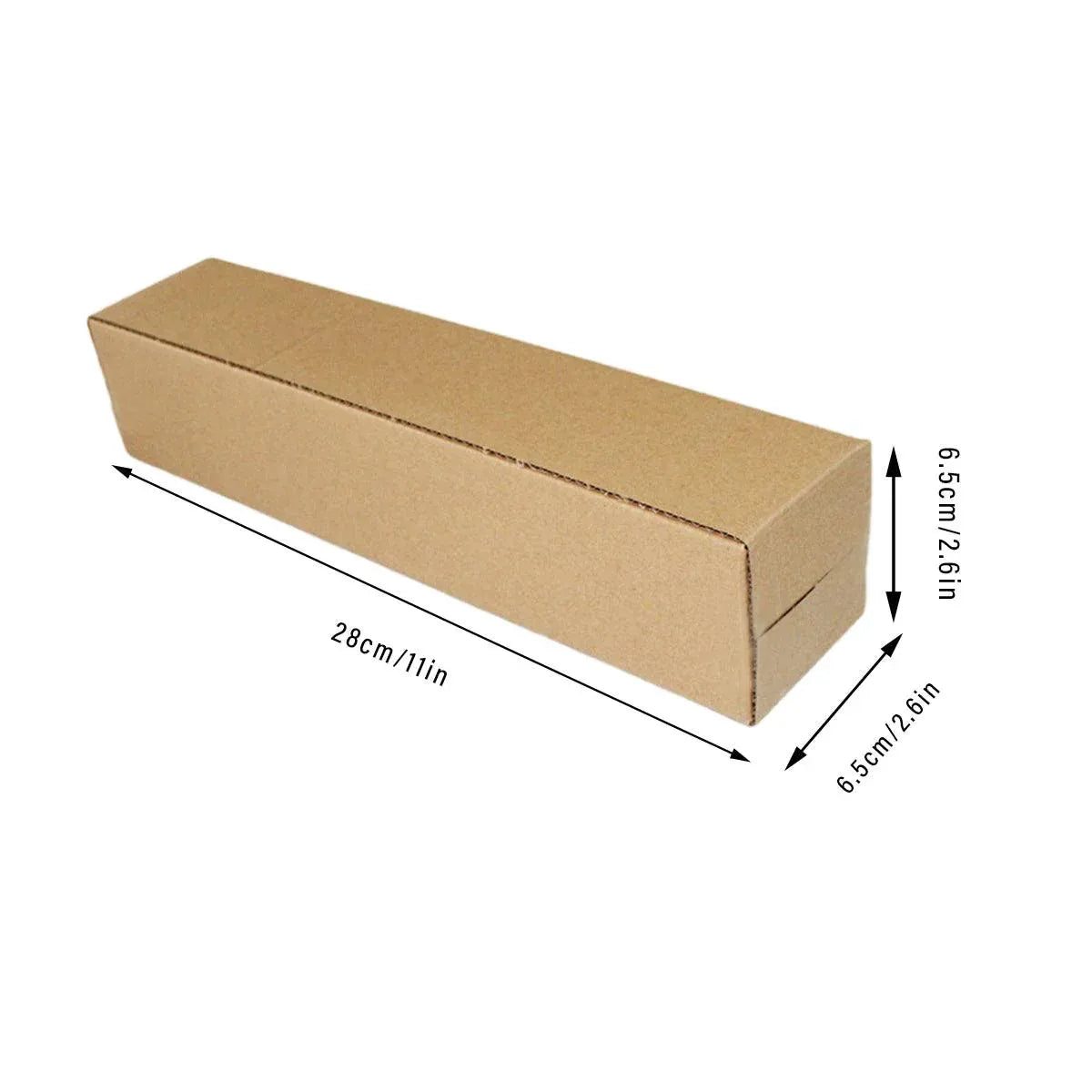50pcs Long Strip Carton Flat Square Durable Shipping Boxes for Packaging Storage - 6.5cm x 6.5cm x 28cm — product photo 12