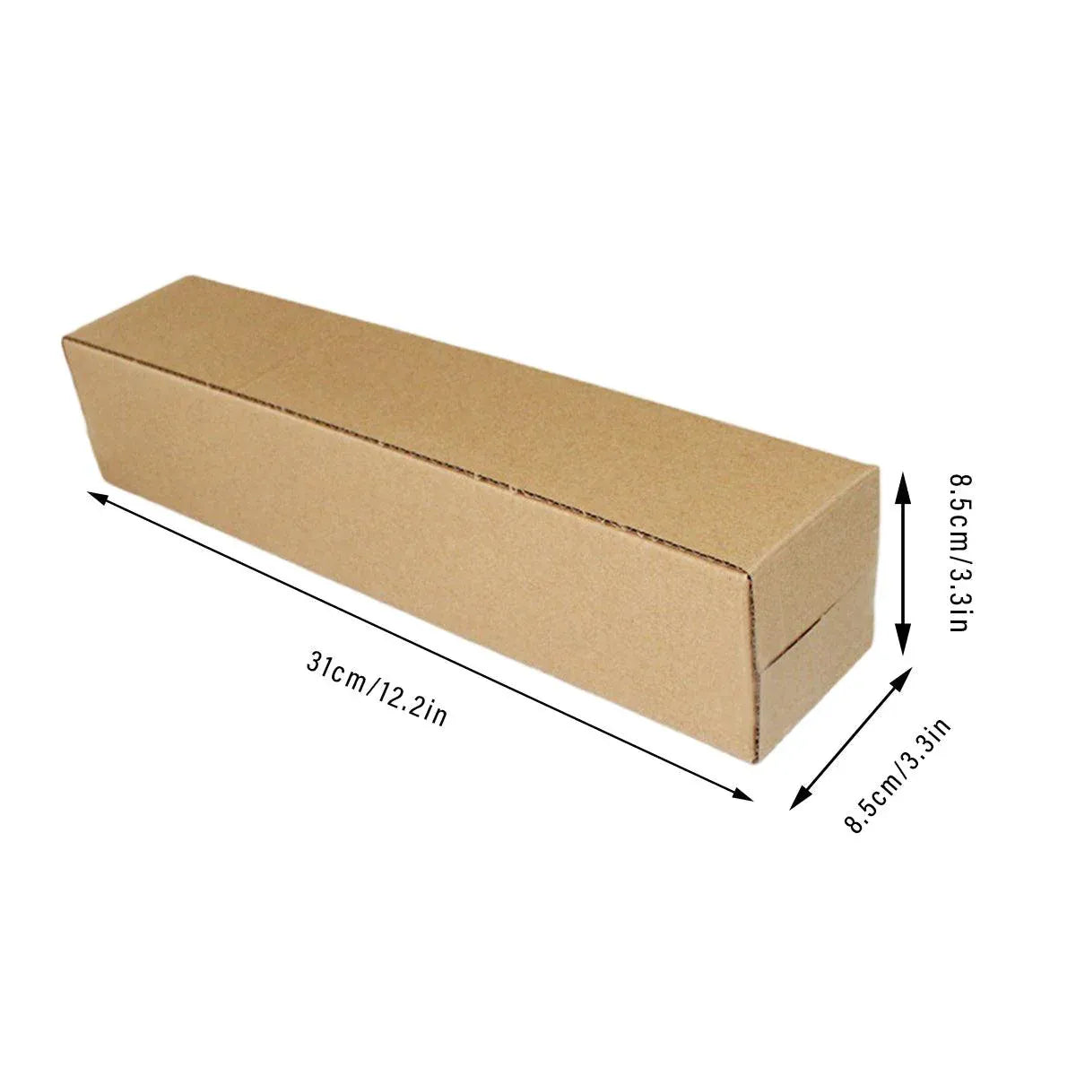 50pcs Long Strip Carton Flat Square Durable Shipping Boxes for Packaging Storage - 6.5cm x 6.5cm x 28cm — product photo 13