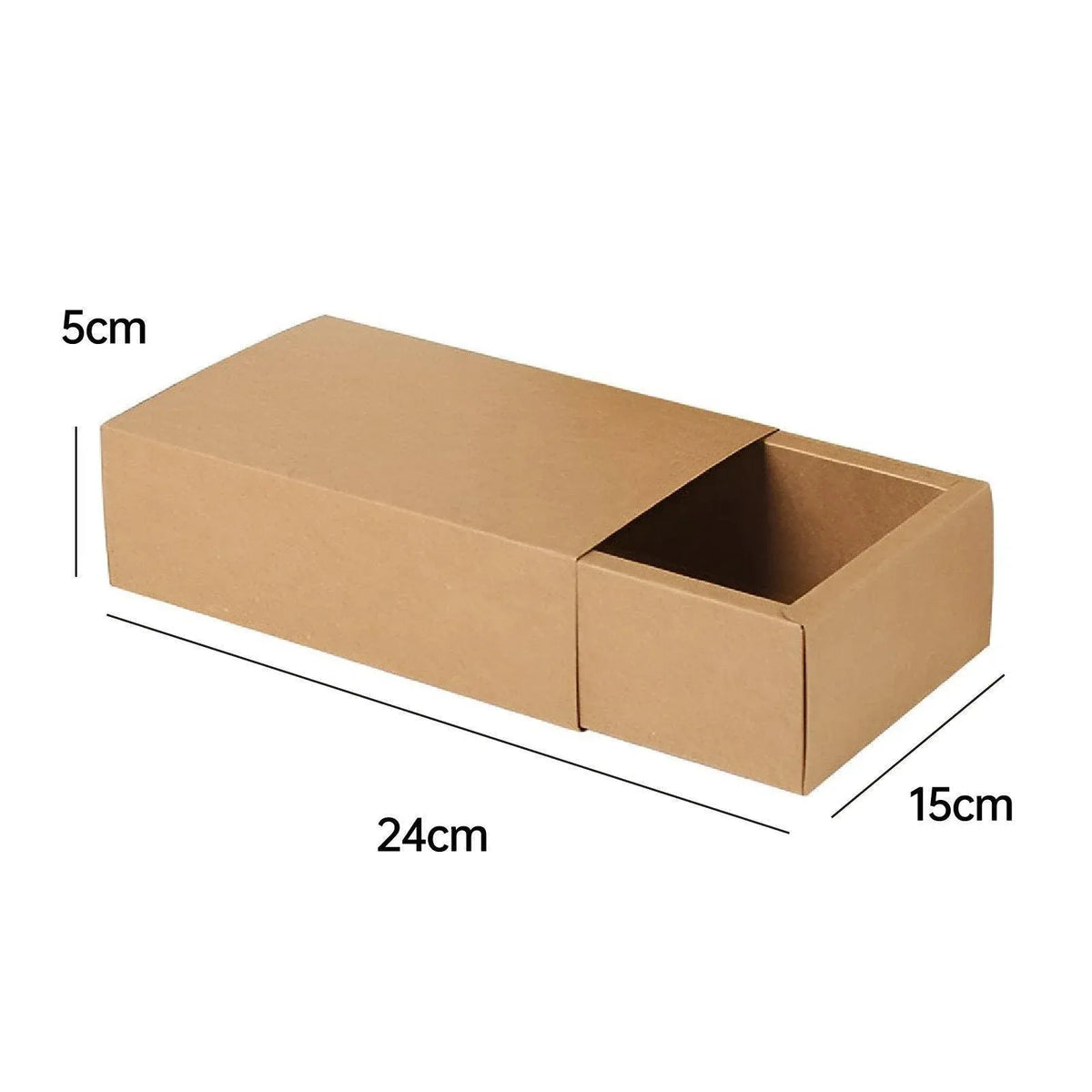 Kraft Paper Drawer Box Packaging Gift Storage Organiser Small Kraft Boxes - 20.5x15.5x4cm — product photo 11