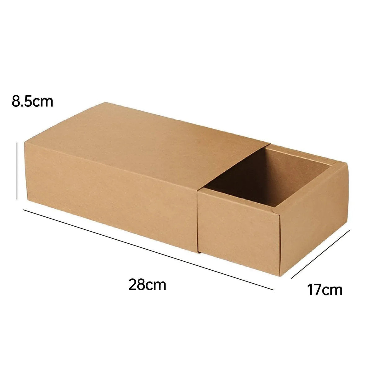 Kraft Paper Drawer Box Packaging Gift Storage Organiser Small Kraft Boxes - 27.5x20x5.5cm — product photo 10