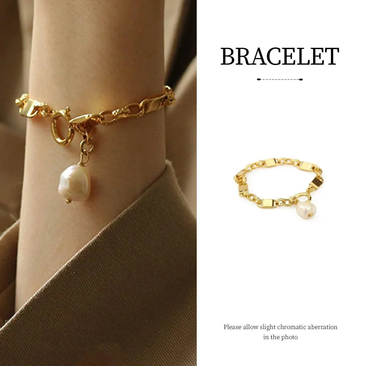 Simple Chunky Chain Bracelet Elegant Trendy Fashion Jewelry for Women Gifts