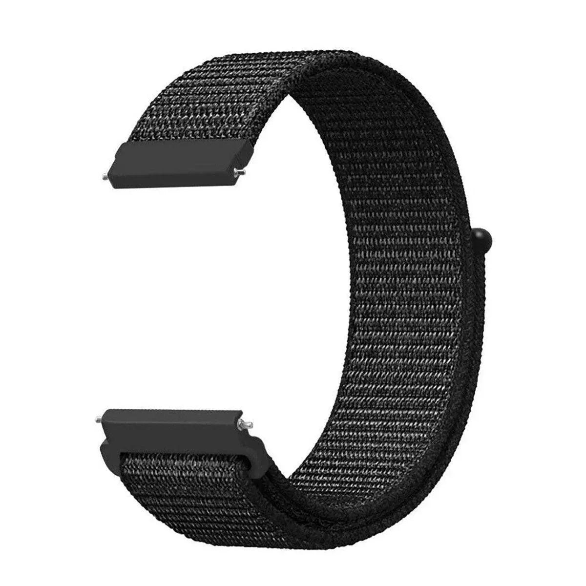 20mm Nylon Braided Sport Loop Velcro Watch Band Strap Compatible Replacement - Seashells