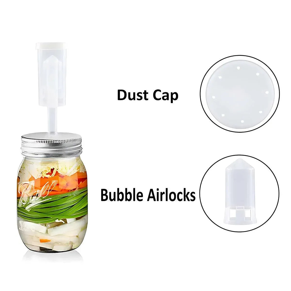 2PCS 3-Piece Brewing Airlock with Grommet for Fermentation Wine Beer DIY — product photo 5